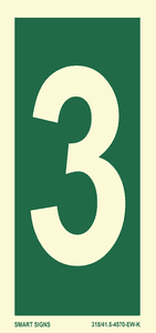 Huvudbild Etasjenummer skilt "3"